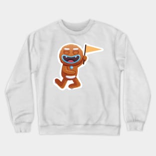 Christmas Sticker, Ginger Man Sticker Crewneck Sweatshirt